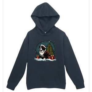 Xmas Saint Bernard Santa On Christmas Saint Bernard Urban Pullover Hoodie