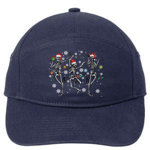 Xmas Skeleton Dancing Christmas Lights Xmas Ornat Gift 7-Panel Snapback Hat