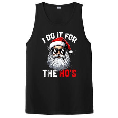 Xmas Santa Face I Do It For The Hos Funny Inappropriate Christmas Gift PosiCharge Competitor Tank