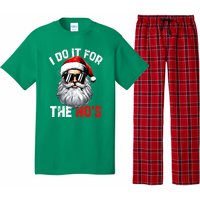 Xmas Santa Face I Do It For The Hos Funny Inappropriate Christmas Gift Pajama Set