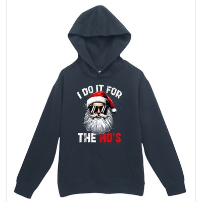 Xmas Santa Face I Do It For The Hos Funny Inappropriate Christmas Gift Urban Pullover Hoodie