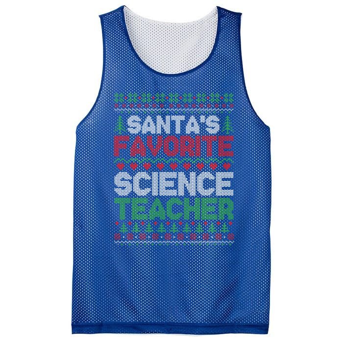 Xmas SantaS Favorite Science Teacher Ugly Christmas Gift Mesh Reversible Basketball Jersey Tank