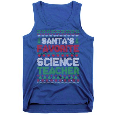 Xmas SantaS Favorite Science Teacher Ugly Christmas Gift Tank Top