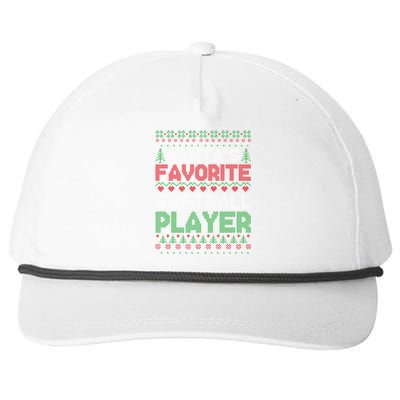 Xmas SantaS Favorite Softball Player Ugly Christmas Gift Snapback Five-Panel Rope Hat