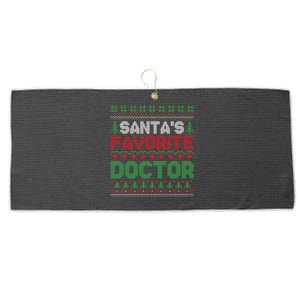 Xmas SantaS Favorite Doctor Funny Ugly Christmas Gift Large Microfiber Waffle Golf Towel