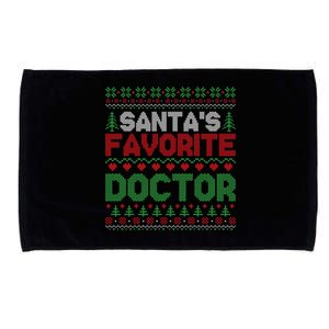 Xmas SantaS Favorite Doctor Funny Ugly Christmas Gift Microfiber Hand Towel