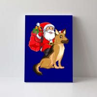 Xmas Squad Funny Santa Riding Ger Shepherd Dog Christmas Funny Gift Canvas