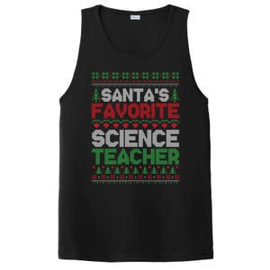 Xmas SantaS Favorite Science Teacher Ugly Christmas Sweater Gift PosiCharge Competitor Tank