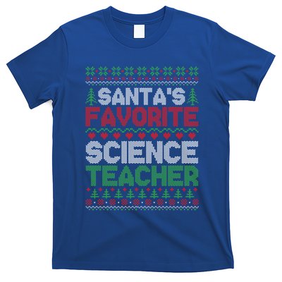 Xmas SantaS Favorite Science Teacher Ugly Christmas Sweater Gift T-Shirt
