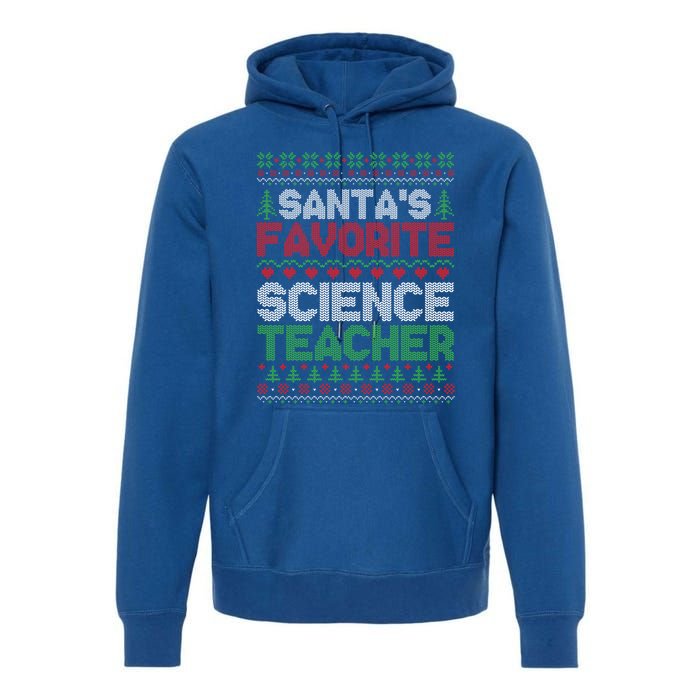 Xmas SantaS Favorite Science Teacher Ugly Christmas Sweater Gift Premium Hoodie