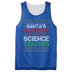 Xmas SantaS Favorite Science Teacher Ugly Christmas Sweater Gift Mesh Reversible Basketball Jersey Tank