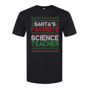 Xmas SantaS Favorite Science Teacher Ugly Christmas Sweater Gift Softstyle CVC T-Shirt