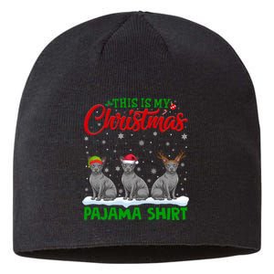 Xmas Santa Hat Reindeer Sphynx Dog Christmas Sustainable Beanie