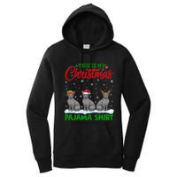 Xmas Santa Hat Reindeer Sphynx Dog Christmas Women's Pullover Hoodie