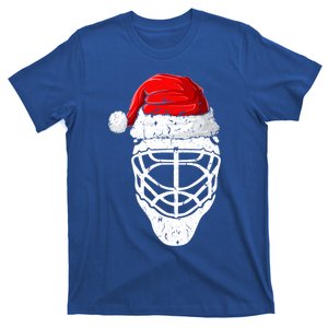 Xmas Santa Hat Christmas Ice Hockey Gift T-Shirt