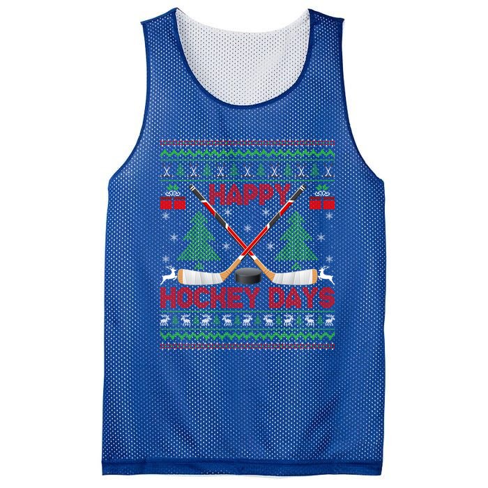 Xmas Sweater Happy Hockeydays Ugly Ice Hockey Christmas Gift Mesh Reversible Basketball Jersey Tank