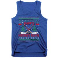 Xmas Sweater Happy Hockeydays Ugly Ice Hockey Christmas Gift Tank Top