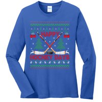 Xmas Sweater Happy Hockeydays Ugly Ice Hockey Christmas Gift Ladies Long Sleeve Shirt