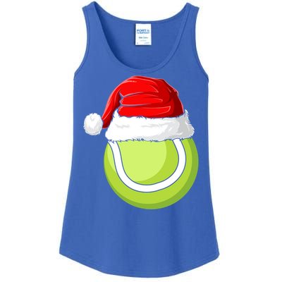 Xmas Santa Hat Christmas Tennis Funny Gift Ladies Essential Tank