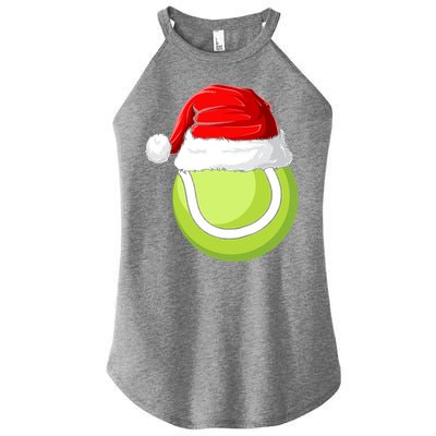 Xmas Santa Hat Christmas Tennis Funny Gift Women's Perfect Tri Rocker Tank