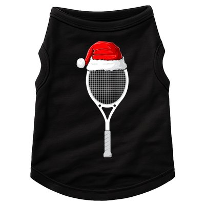 Xmas Santa Hat Tennis Racket Christmas Tennis Cool Gift Doggie Tank