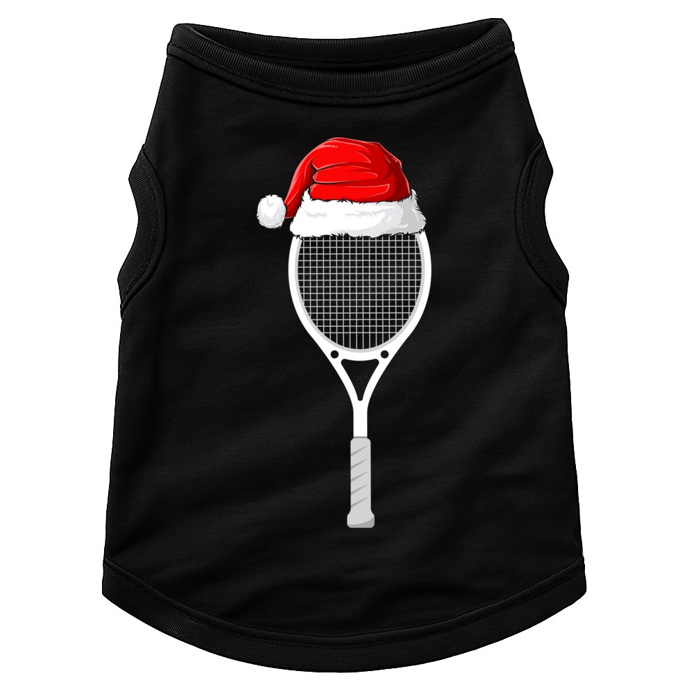 Xmas Santa Hat Tennis Racket Christmas Tennis Cool Gift Doggie Tank