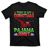 Xmas Santa Hat This Is My Pterodactyl Christmas Pajama T-Shirt