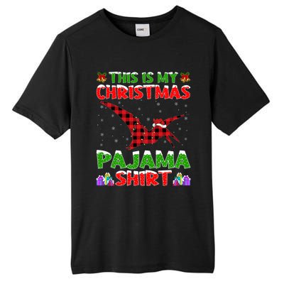 Xmas Santa Hat This Is My Pterodactyl Christmas Pajama Tall Fusion ChromaSoft Performance T-Shirt