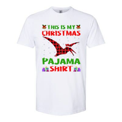 Xmas Santa Hat This Is My Pterodactyl Christmas Pajama Softstyle CVC T-Shirt