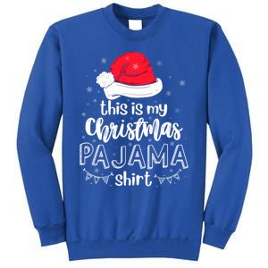 Xmas Santa Hat This Is My Christmas Pajama Gift Sweatshirt