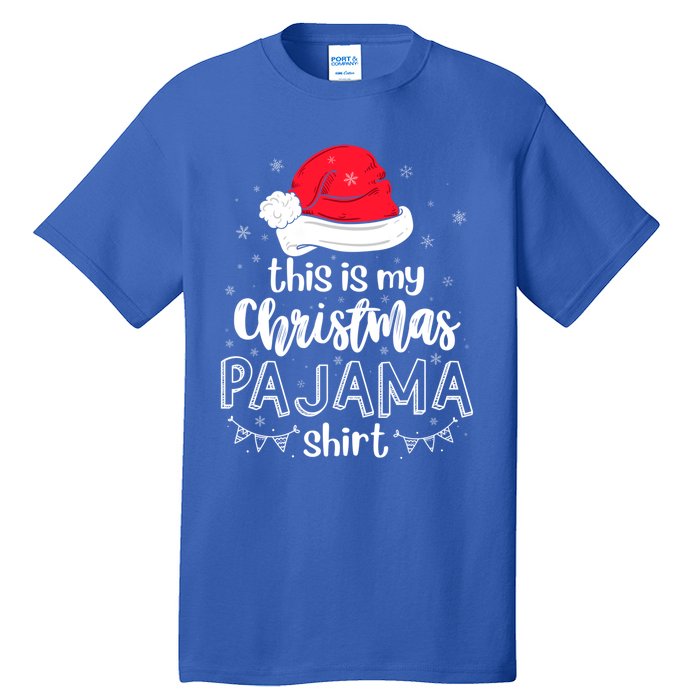 Xmas Santa Hat This Is My Christmas Pajama Gift Tall T-Shirt