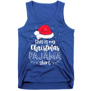 Xmas Santa Hat This Is My Christmas Pajama Gift Tank Top