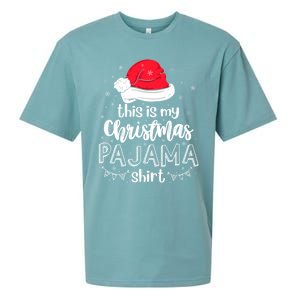 Xmas Santa Hat This Is My Christmas Pajama Gift Sueded Cloud Jersey T-Shirt