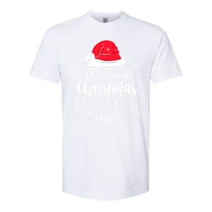 Xmas Santa Hat This Is My Christmas Pajama Gift Softstyle CVC T-Shirt