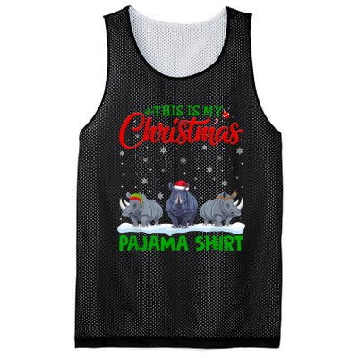 Xmas Santa Hat Reindeer Rhino Christmas Pajama Mesh Reversible Basketball Jersey Tank