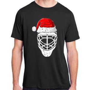 Xmas Santa Hat Christmas Ice Hockey Gift Adult ChromaSoft Performance T-Shirt