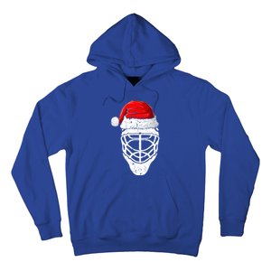 Xmas Santa Hat Christmas Ice Hockey Gift Hoodie