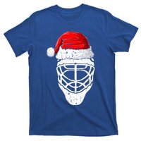 Xmas Santa Hat Christmas Ice Hockey Gift T-Shirt