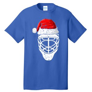 Xmas Santa Hat Christmas Ice Hockey Gift Tall T-Shirt