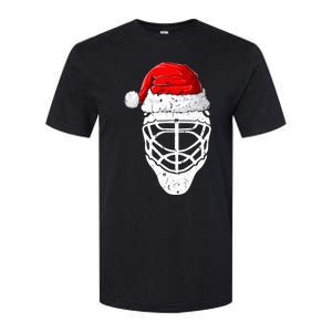 Xmas Santa Hat Christmas Ice Hockey Gift Softstyle CVC T-Shirt