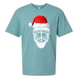 Xmas Santa Hat Christmas Ice Hockey Gift Sueded Cloud Jersey T-Shirt