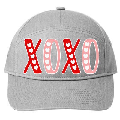XOXO Sweet Love Valentine Heart Romantic Valentine's Day 7-Panel Snapback Hat
