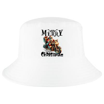 Xmas Santa Motorcycle Biker Funny Merry Christmas Cool Comfort Performance Bucket Hat