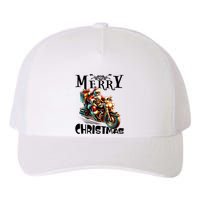 Xmas Santa Motorcycle Biker Funny Merry Christmas Yupoong Adult 5-Panel Trucker Hat