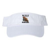 Xmas Santa Motorcycle Biker Funny Merry Christmas Valucap Bio-Washed Visor