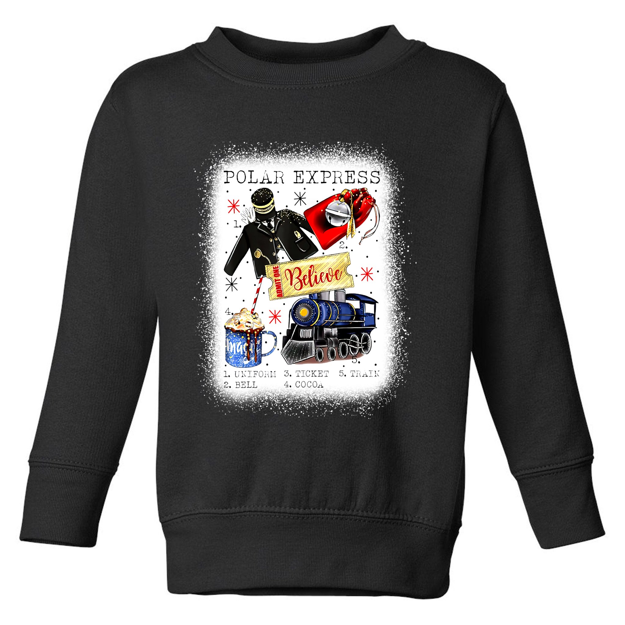 Xmas Santa North Pole Polar .Express All Abroad Christmas Gift Toddler Sweatshirt