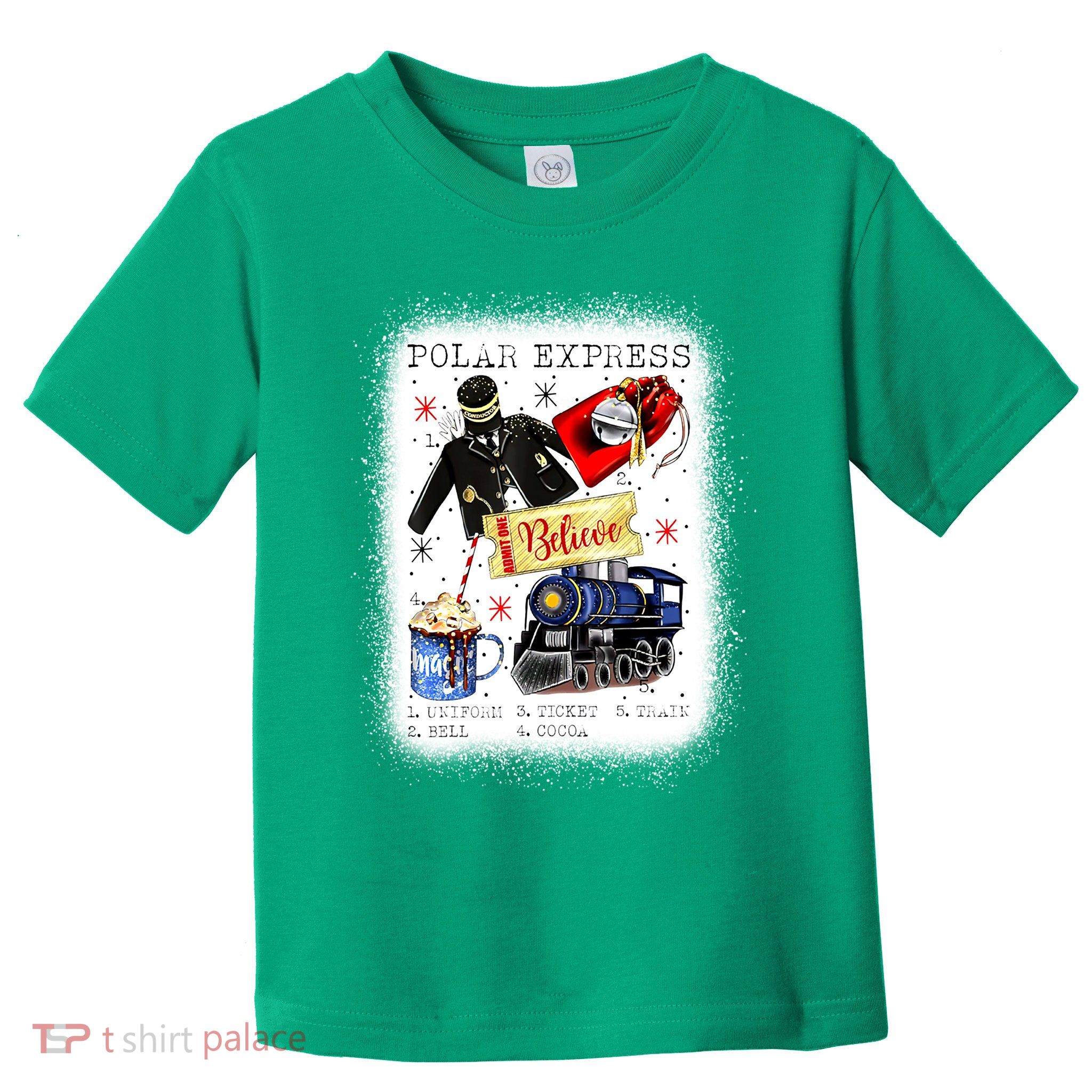 Xmas Santa North Pole Polar .Express All Abroad Christmas Gift Toddler T-Shirt