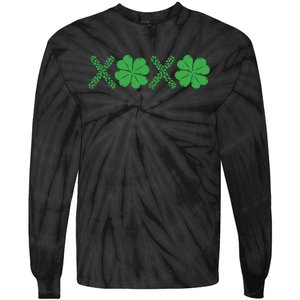 Xoxo St Patricks Day Shamrock Tie-Dye Long Sleeve Shirt