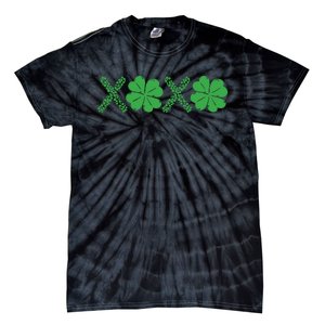 Xoxo St Patricks Day Shamrock Tie-Dye T-Shirt