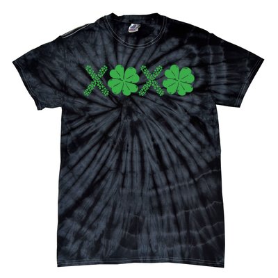 Xoxo St Patricks Day Shamrock Tie-Dye T-Shirt